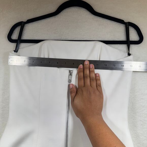 Israella Kobla Cream Langa Cut Out Strapless Mini Dress Sz 8 Spring Summer Party - Picture 10 of 11